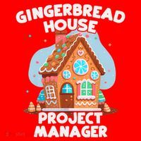 Cute Christmas Gingerbread House Project Manager Santa Hat thumb 1