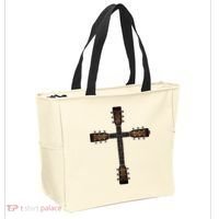 Cool Christian Guitar Cross Cute Musician Guitarist Tote Bag thumb 2