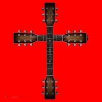 Cool Christian Guitar Cross Cute Musician Guitarist Santa Hat thumb 1