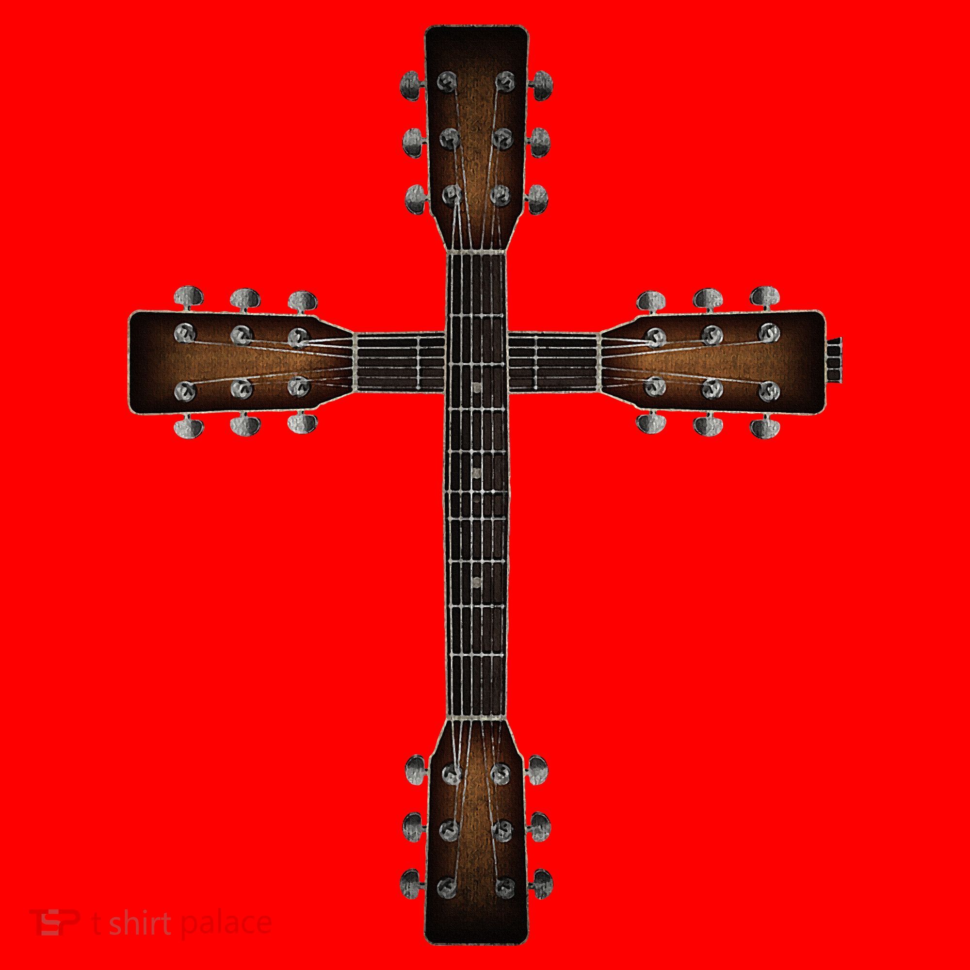 Cool Christian Guitar Cross Cute Musician Guitarist Santa Hat