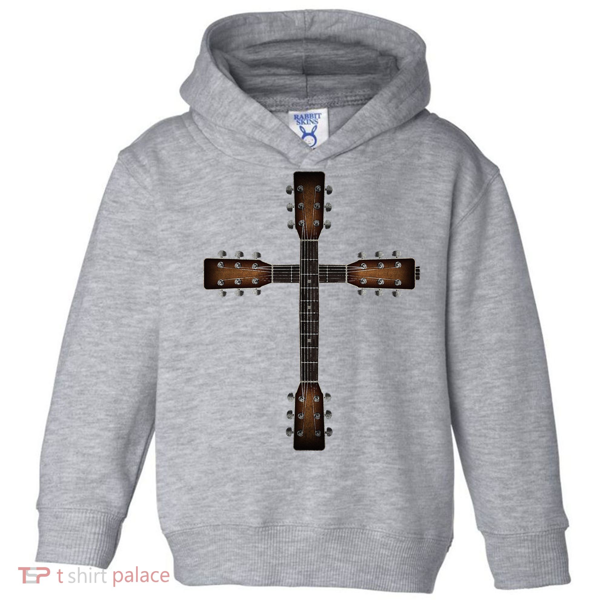 Cool Christian Guitar Cross Cute Musician Guitarist Toddler Hoodie