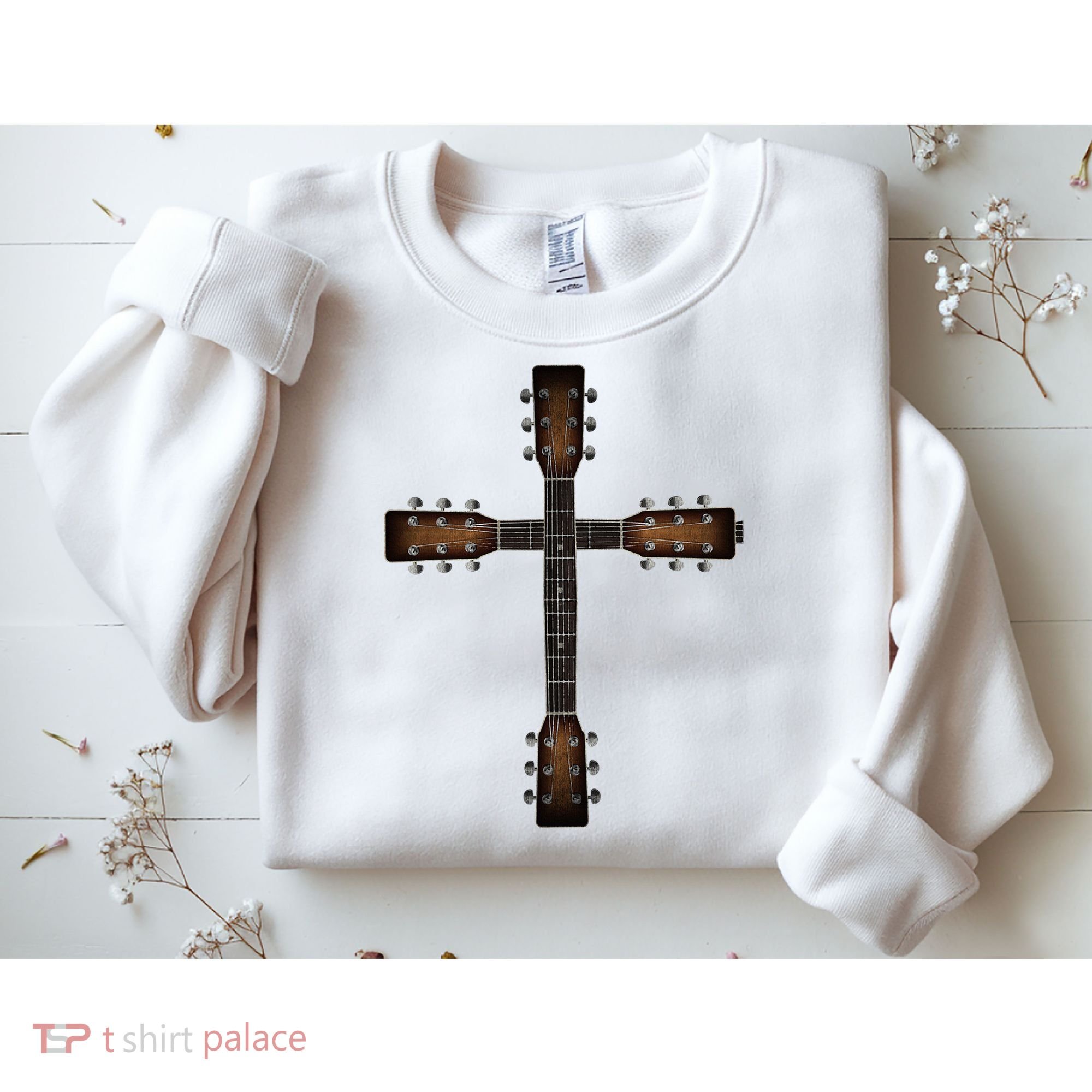 Cool Christian Guitar Cross Cute Musician Guitarist Sweatshirt