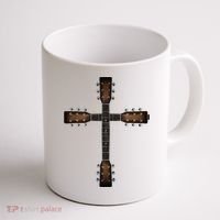 Cool Christian Guitar Cross Cute Musician Guitarist Coffee Mug thumb 1