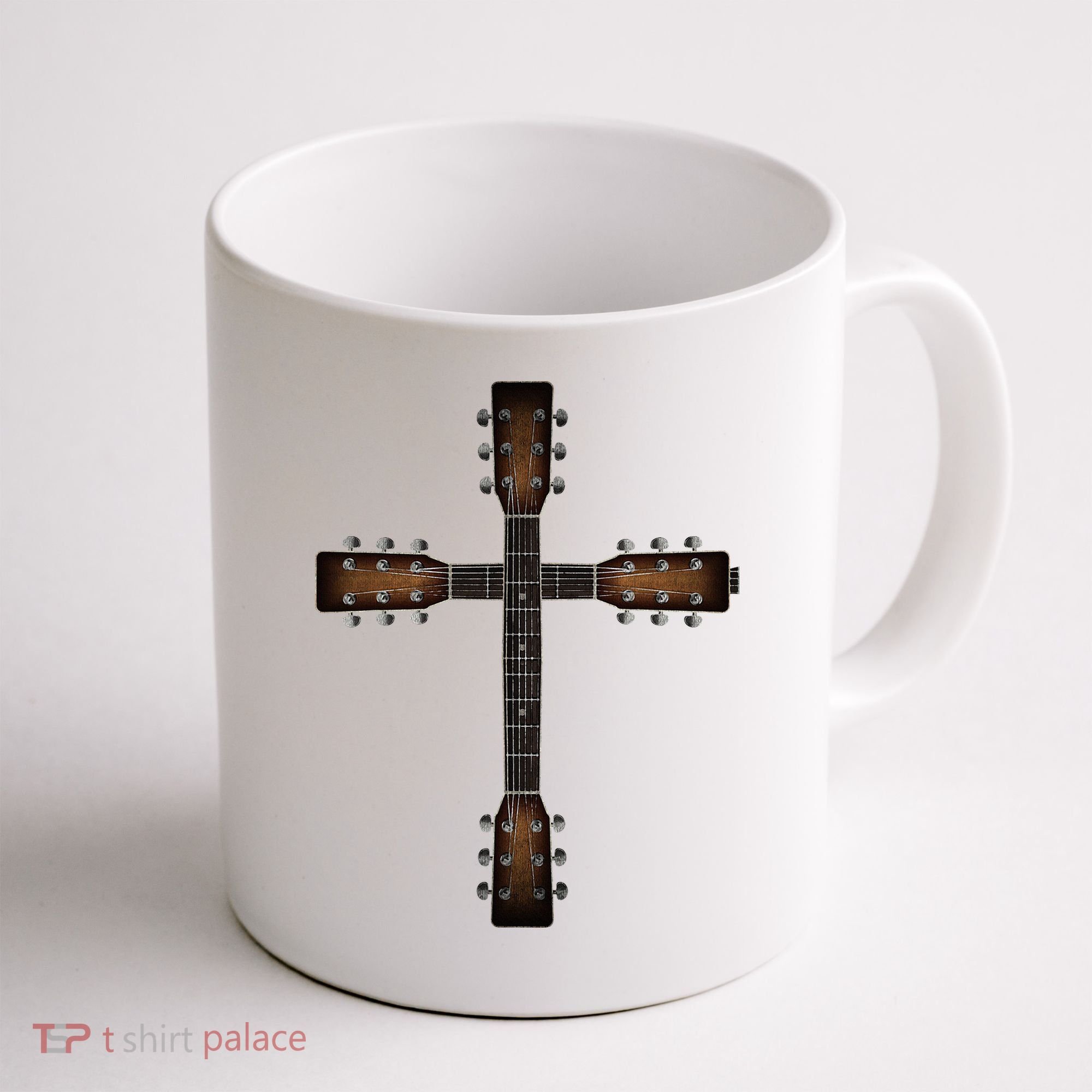 Cool Christian Guitar Cross Cute Musician Guitarist Coffee Mug