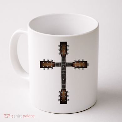 Cool Christian Guitar Cross Cute Musician Guitarist Coffee Mug