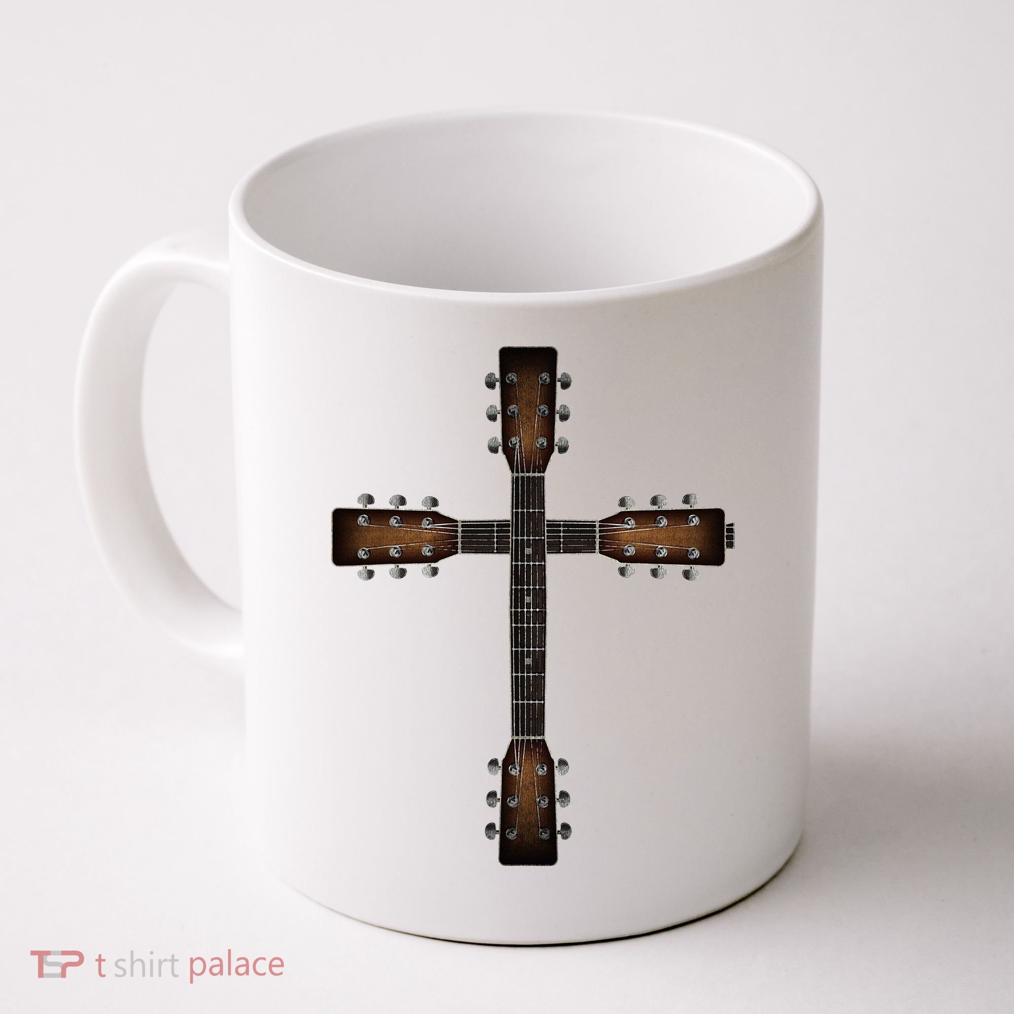 Cool Christian Guitar Cross Cute Musician Guitarist Coffee Mug