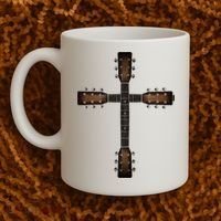 Cool Christian Guitar Cross Cute Musician Guitarist Coffee Mug thumb 2