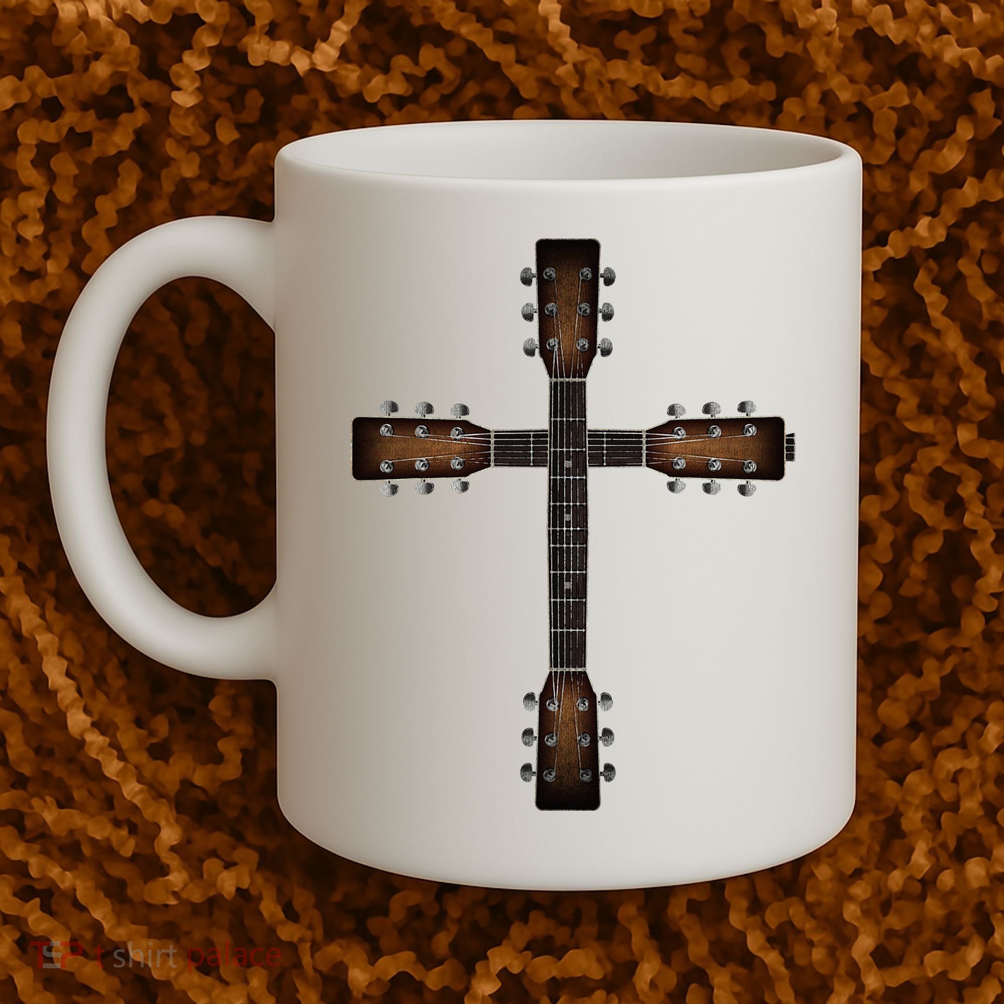 Cool Christian Guitar Cross Cute Musician Guitarist Coffee Mug