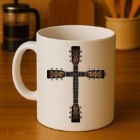 Cool Christian Guitar Cross Cute Musician Guitarist Coffee Mug thumb 4