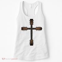 Cool Christian Guitar Cross Cute Musician Guitarist Women's Tank Top thumb 0