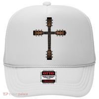 Cool Christian Guitar Cross Cute Musician Guitarist Hat thumb 0