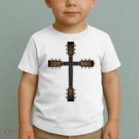 Cool Christian Guitar Cross Cute Musician Guitarist Toddler T-Shirt thumb 2