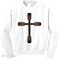 Cool Christian Guitar Cross Cute Musician Guitarist Kids Sweatshirt thumb 0