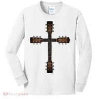 Cool Christian Guitar Cross Cute Musician Guitarist Kids Long Sleeve Shirt thumb 0