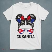 Cubanita Cuban Girl Hispanic Heritage Month Cuba Flag Women T-Shirt thumb 5