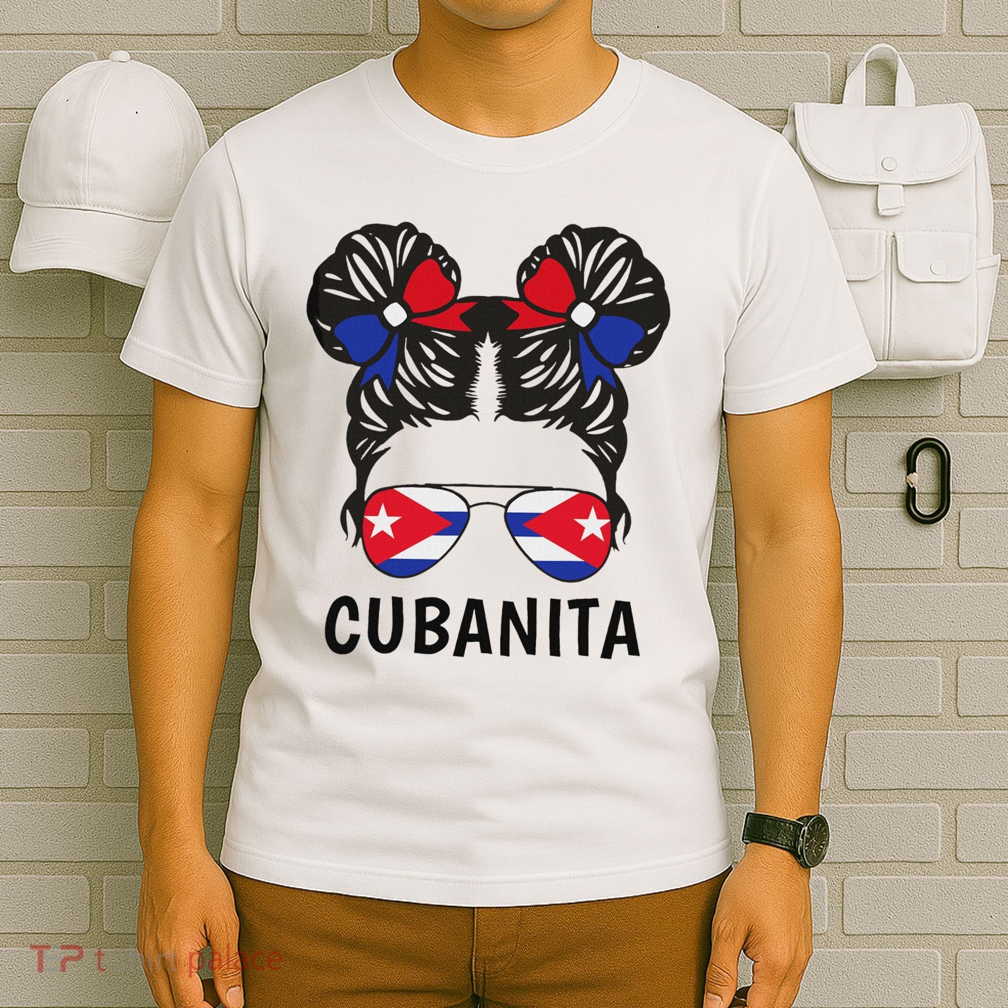 Cubanita Cuban Girl Hispanic Heritage Month Cuba Flag Women T-Shirt