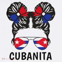 Cubanita Cuban Girl Hispanic Heritage Month Cuba Flag Women T-Shirt thumb 7