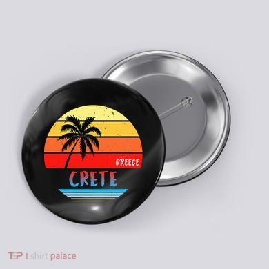Crete Crete Greece Button