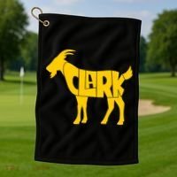 Clark Goat Basketball Fan Goat Golf Towel thumb 1