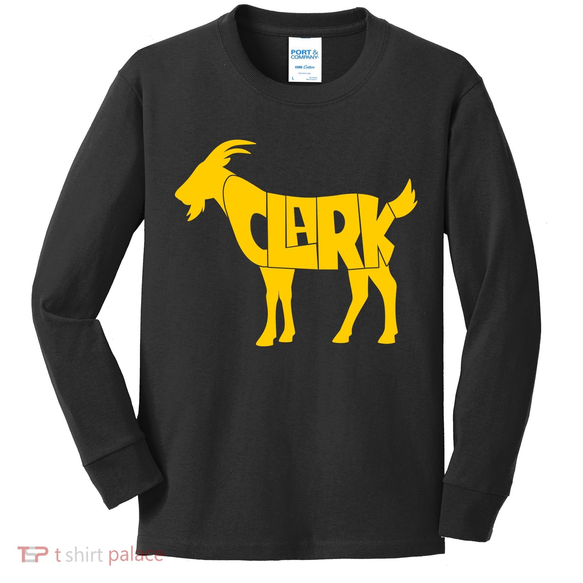 Clark Goat Basketball Fan Goat Kids Long Sleeve Shirt