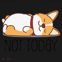 Cute Corgi Gift Funny Dog Lover Not Today Lazy Animal Short Sleeve Toddler Hoodie thumb 2