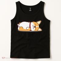 Cute Corgi Gift Funny Dog Lover Not Today Lazy Animal Short Sleeve Tank Top thumb 2