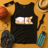 Cute Corgi Gift Funny Dog Lover Not Today Lazy Animal Short Sleeve Tank Top thumb 4