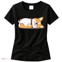 Cute Corgi Gift Funny Dog Lover Not Today Lazy Animal Short Sleeve Women's T-Shirt thumb 0