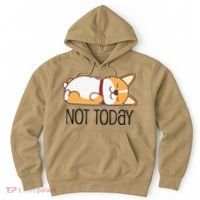 Cute Corgi Gift Funny Dog Lover Not Today Lazy Animal Short Sleeve Hoodie thumb 0