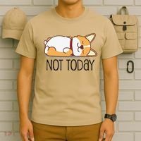 Cute Corgi Gift Funny Dog Lover Not Today Lazy Animal Short Sleeve T-Shirt thumb 6