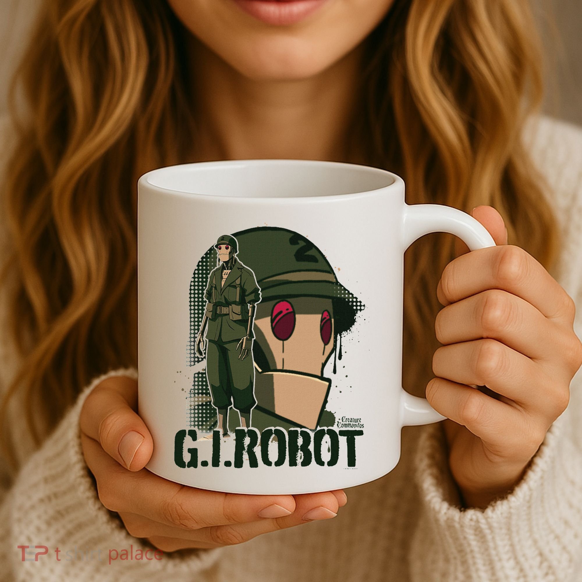 Creature Commandos G.I. Robot Showcase Coffee Mug