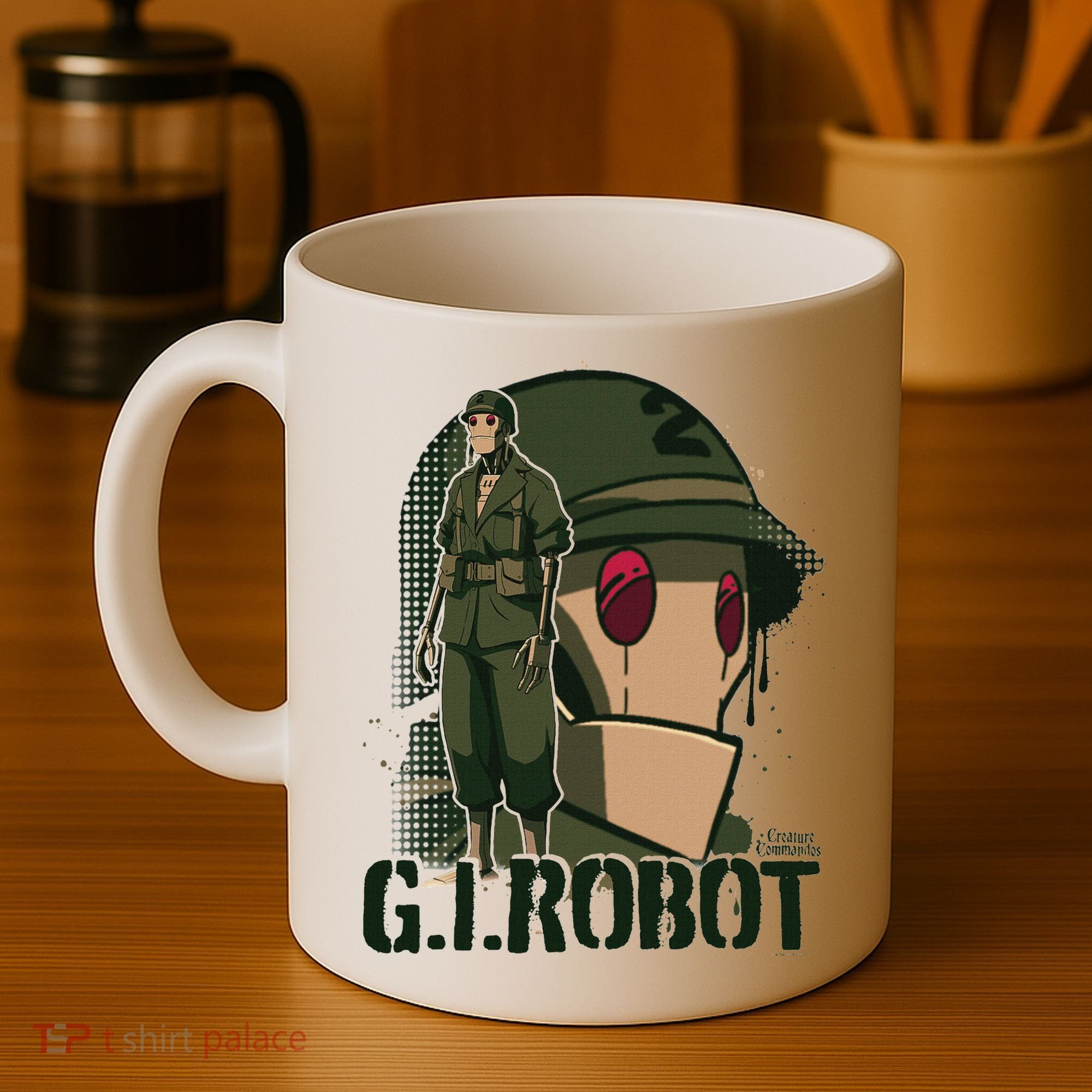 Creature Commandos G.I. Robot Showcase Coffee Mug