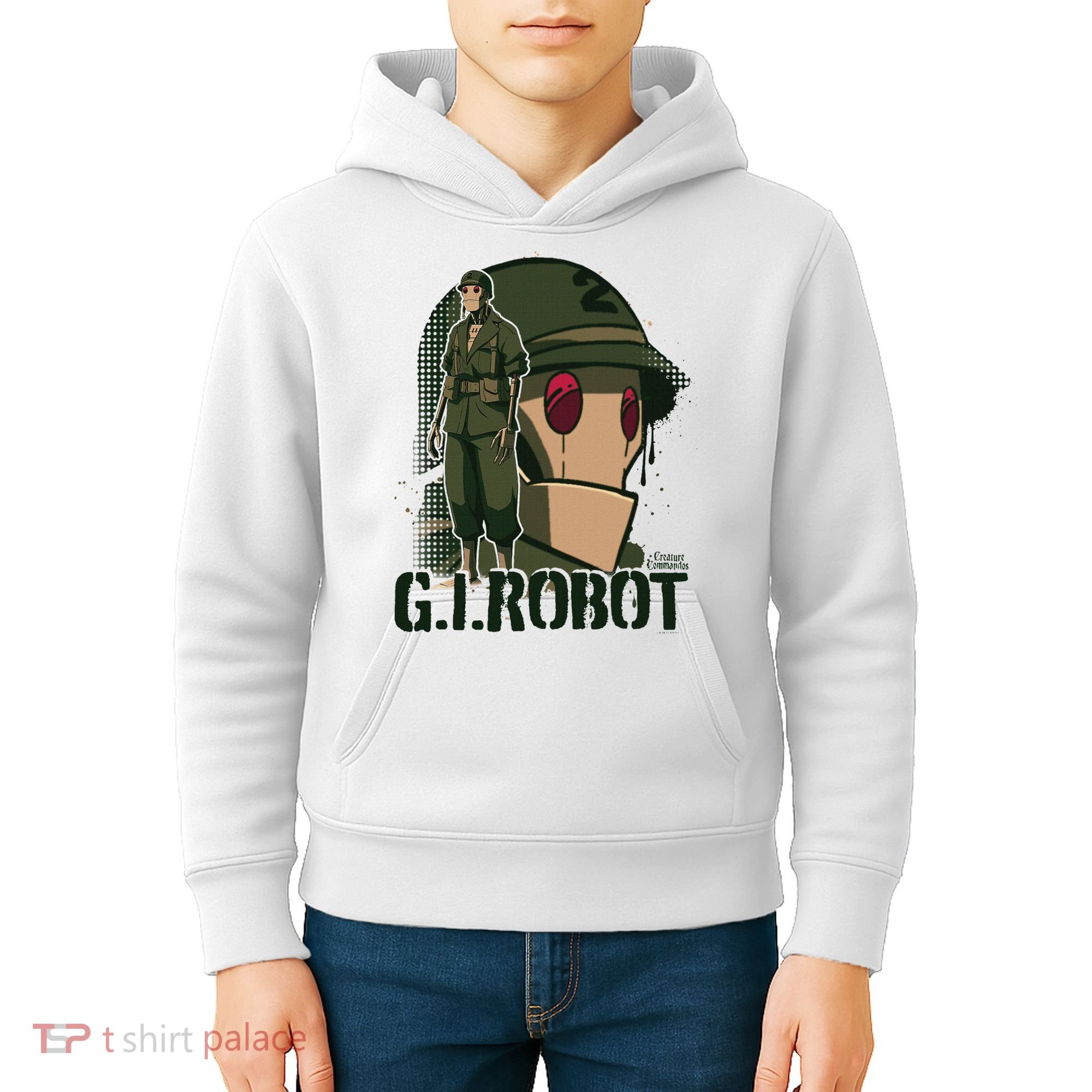 Creature Commandos G.I. Robot Showcase Kids Hoodie
