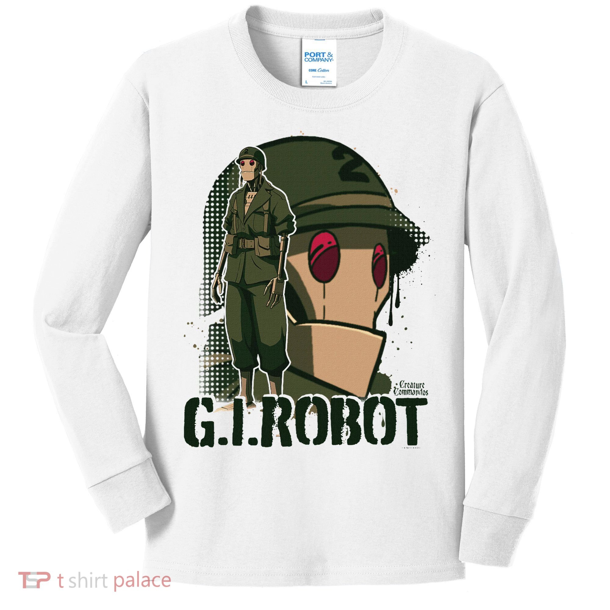 Creature Commandos G.I. Robot Showcase Kids Long Sleeve Shirt