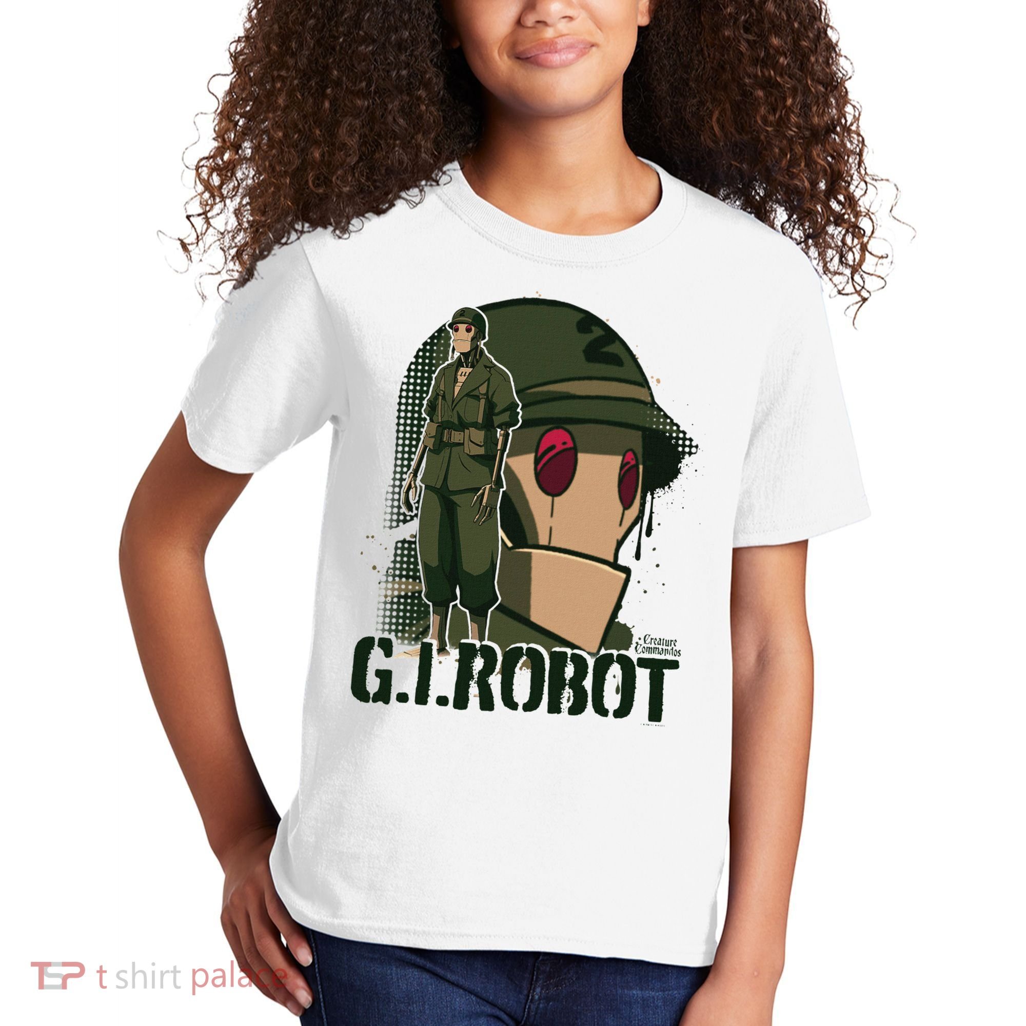 Creature Commandos G.I. Robot Showcase Kids T-Shirt