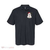 Cute Christmas Ghost Holding Tree Cake Candy Cane Xmas Light Polo thumb 0