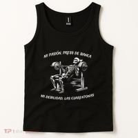 Calacas Chidas Gym Mexican Sayings Funny Sarcasm Slang Tank Top thumb 2