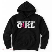 Cross Country Girl Runner Silhouette Gift  Sport  Hoodie thumb 0