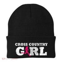 Cross Country Girl Runner Silhouette Gift  Sport  Beanie thumb 0