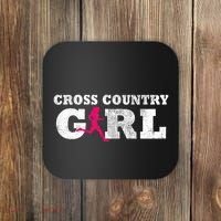 Cross Country Girl Runner Silhouette Gift  Sport  Coaster thumb 0