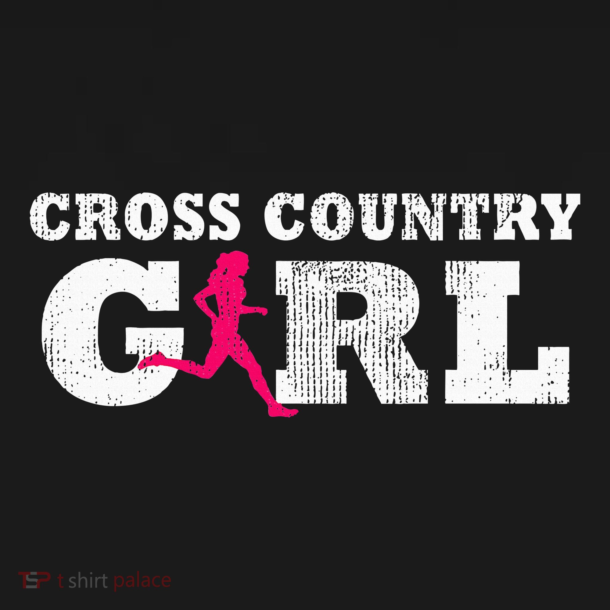 Cross Country Girl Runner Silhouette Gift  Sport  Polo