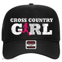 Cross Country Girl Runner Silhouette Gift  Sport  Hat thumb 0