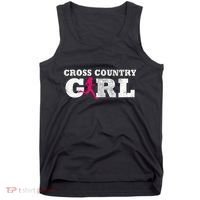 Cross Country Girl Runner Silhouette Gift  Sport  Tank Top thumb 0