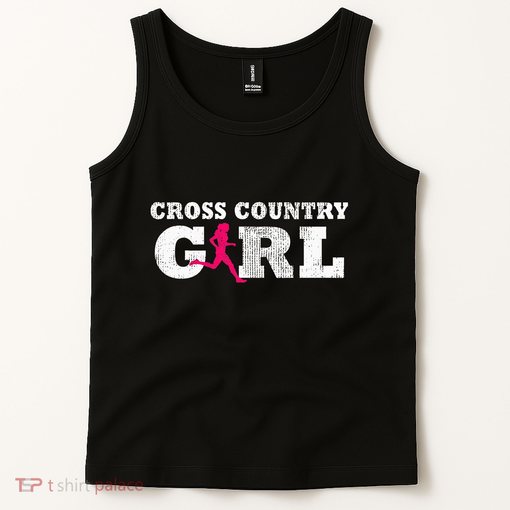 Cross Country Girl Runner Silhouette Gift  Sport  Tank Top