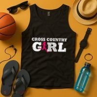Cross Country Girl Runner Silhouette Gift  Sport  Tank Top thumb 4