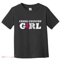 Cross Country Girl Runner Silhouette Gift  Sport  Toddler T-Shirt thumb 0