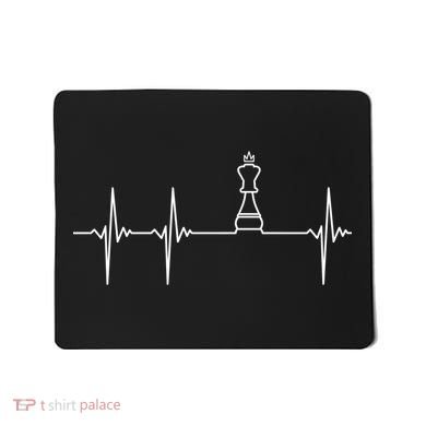 Chess Cool Gift Heartbeat King Piece Gift Chess Players Lovers Mousepad