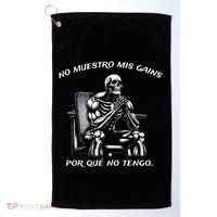 Calacas Chidas Gym Mexican Sayings Golf Towel thumb 0