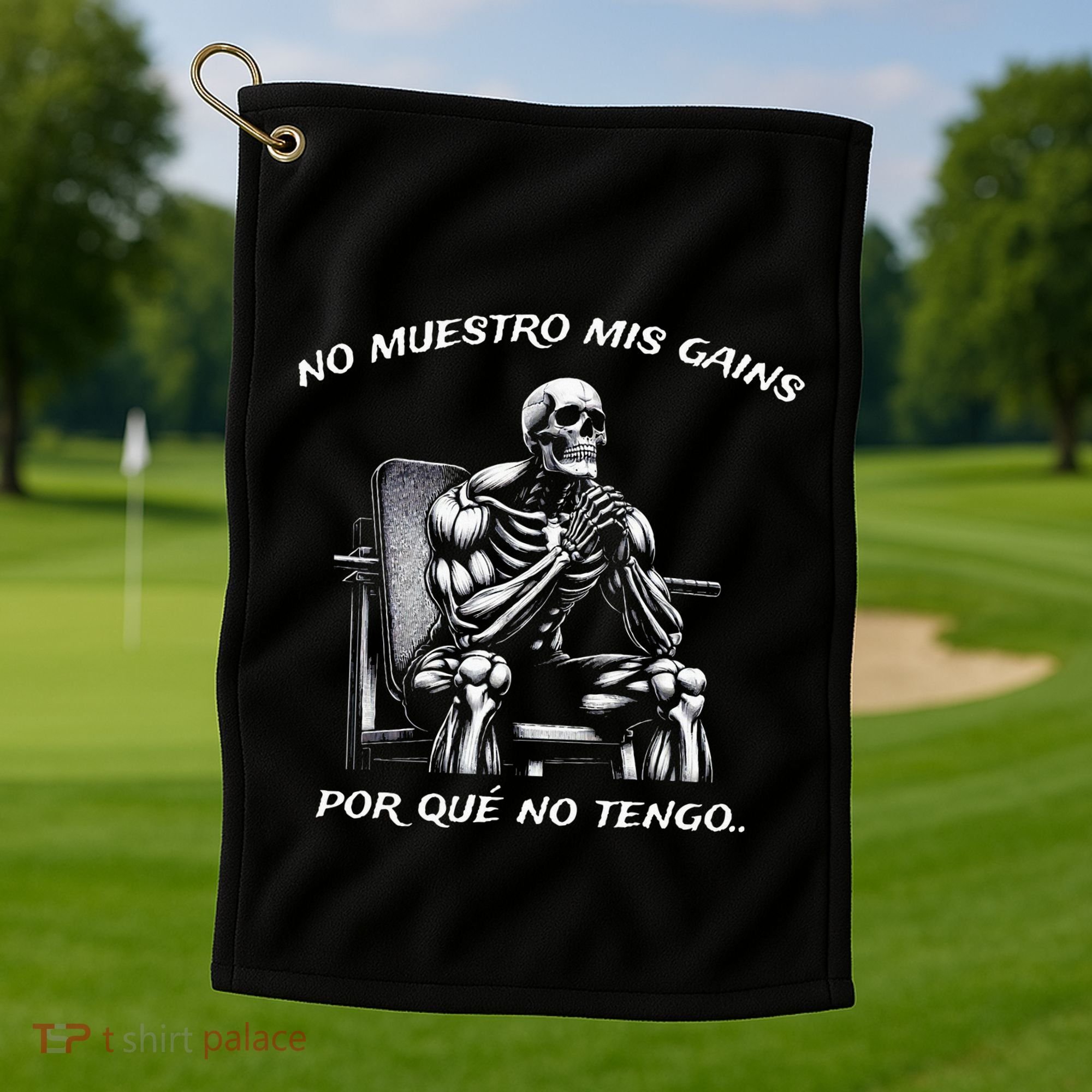 Calacas Chidas Gym Mexican Sayings Golf Towel