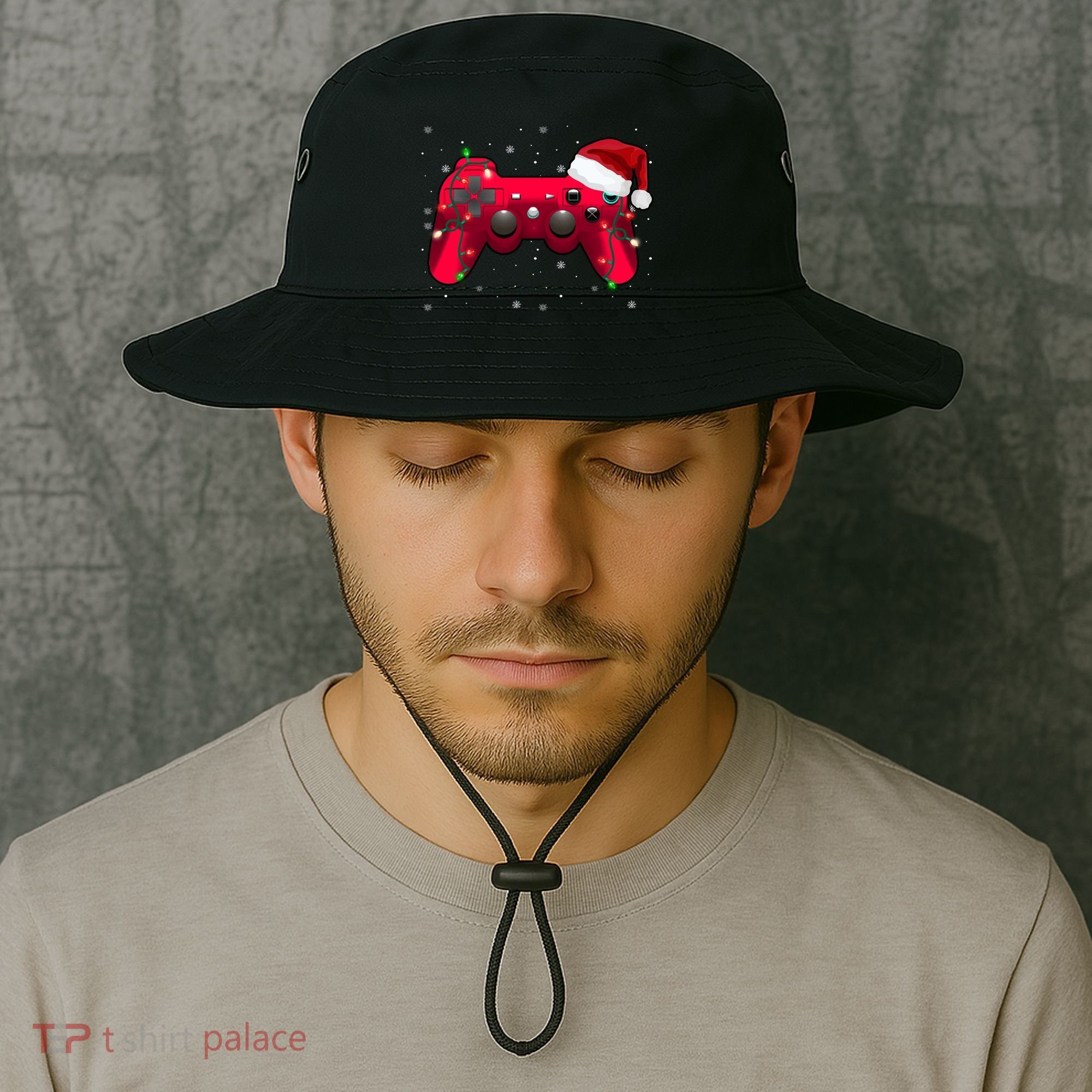 Christmas Controller Gamer Gift Bucket Hat